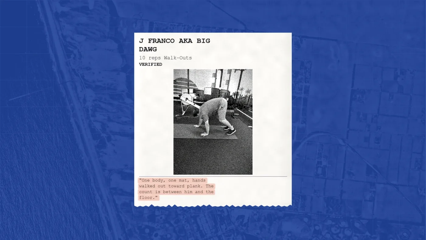 A verified card — task, load, proof photograph, and the machine's judgment in red