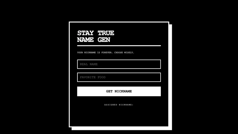 Hardcore Nicknames site