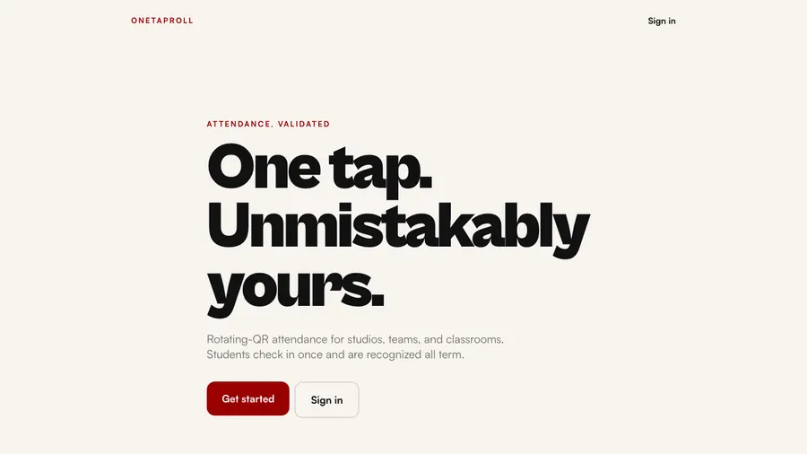 OneTapRoll site