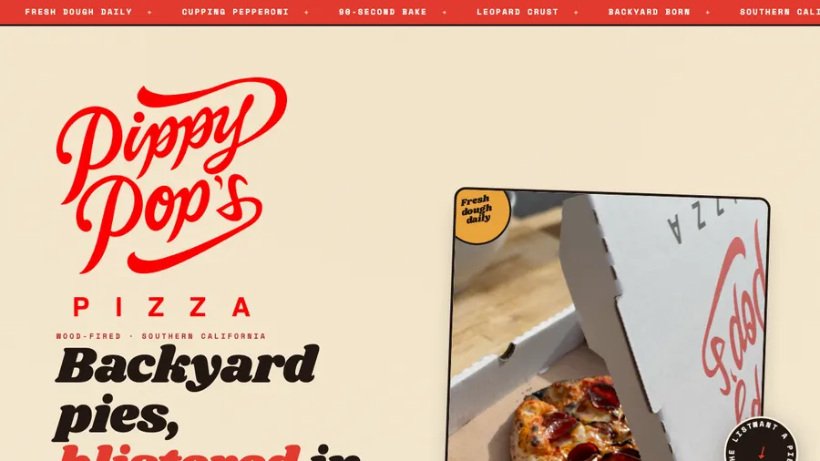 Pippy Pop's Pizza site